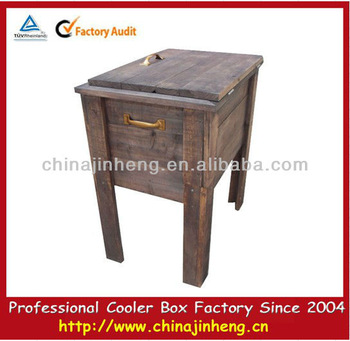 wooden galvanized wine cooler