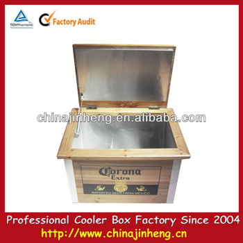 Wooden mini bar cooler