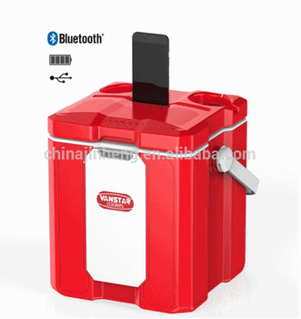 12L plastic bluetooth speaker cooler for outside