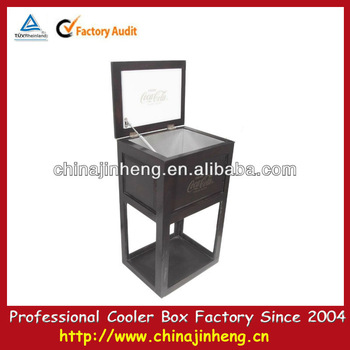 Wooden cola promotional cooler