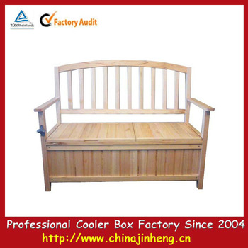 Outdoor wood beverage cooler