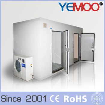 Ice cream freezer room with air conditioning units