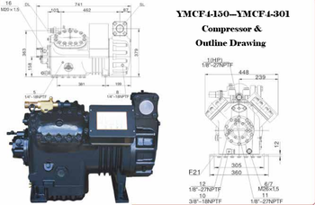 15hp 11kw hangzhou YEMOO water cooler compressor