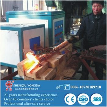 Efficient electric heating round steel high frequency induction forging machine