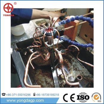 Air conditioning Branch distributor copper pipe induction brazing machine Yongda WGH-36