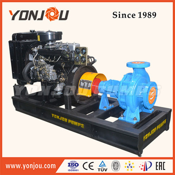 Horizontal agricultural irrigation single stage centrifugal diesel water transfer pump set