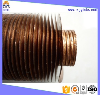 Copper or Carbon Steel Embedded G Type Fin Tube In Heat Exchanger Parts