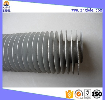 Al1060 aluminum extruded single metal finned tube for heat exchanger