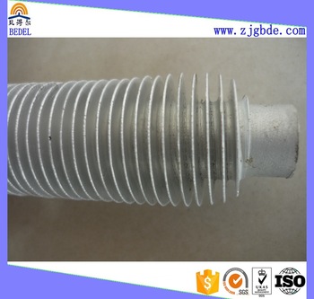 Al1060 aluminum extruded single metal finned tube for heat exchanger