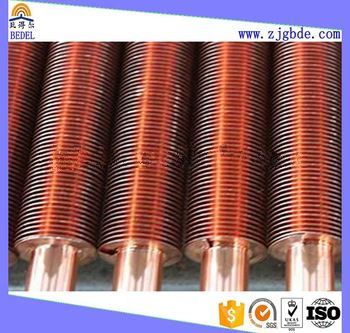 single metal finned tube copper or aluminum spiral fin tube for heat-exchange with Certificate