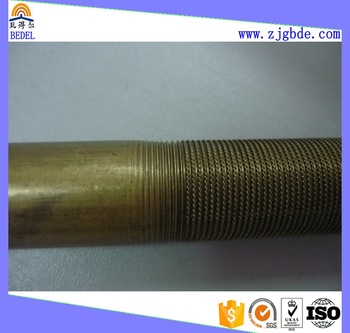 extruded copper low fin tube for heat exchanger
