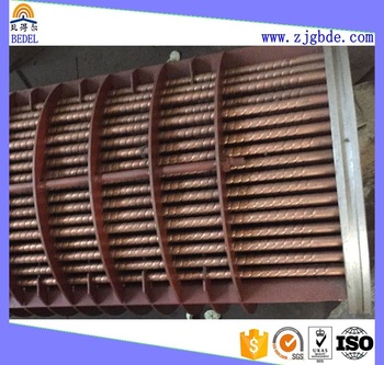 Extruded copper spiral finned tube and heat exchanger spiral fin tube