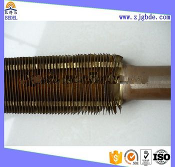square copper fin tube for heat transfer of conderser and evaporators