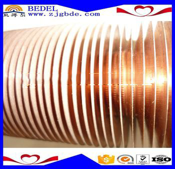 Copper or Carbon Steel Wound KL Type Fin Tube In Heat Exchanger Parts