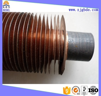 finned knurling finned kl with copper or aluminum fin heat equipment parts